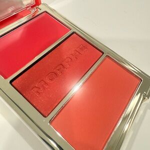 Morphe Trio Cream Blush Palette — Coral, Warm Pink & Rosy Red